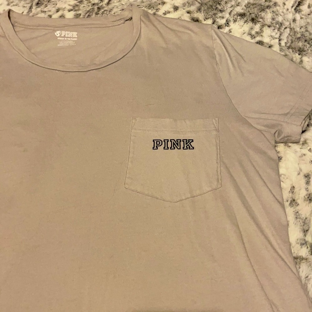 Victoria Secret Grey, Campus Short Sleeve Tee.